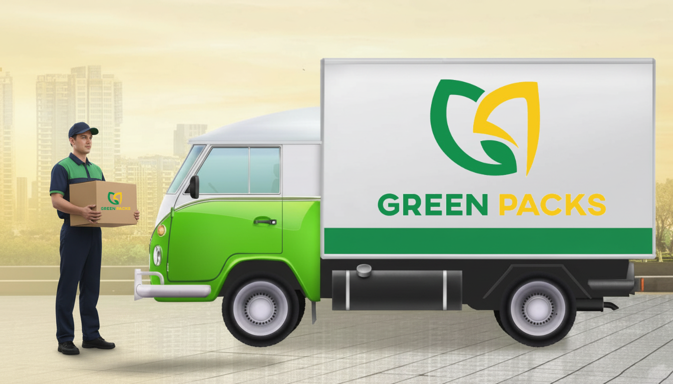 Green Packs Truck with Logo